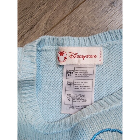 90s Disney Cinderella blue embroidered L/S sweater size 5/6 - Picture 3 of 3